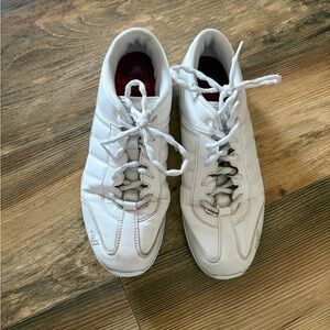 Varsity White Lace-Up Athletic Shoes